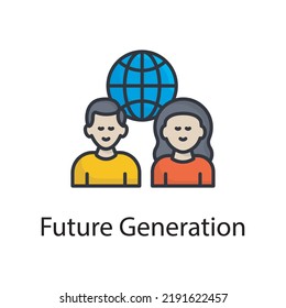 Future Generation vector filled outline Icon Design illustration. Miscellaneous Symbol on White background EPS 10 File