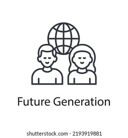 Future Generation vector outline Icon Design illustration. Miscellaneous Symbol on White background EPS 10 File