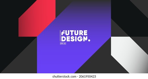 Diseño de banner geométrico futuro. Ilustración vectorial.