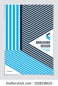 Future geometric design template. Abstract striped textured geometric vector pattern. Layout for Cover, Placard, Poster, Flyer and Banner Design. A4 print format.