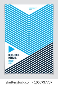 Future geometric design template. Abstract striped textured geometric vector pattern. Layout for Cover, Placard, Poster, Flyer and Banner Design. A4 print format.