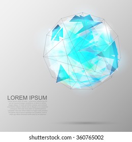 Future geometric figure. Abstract template. Vector illustration.