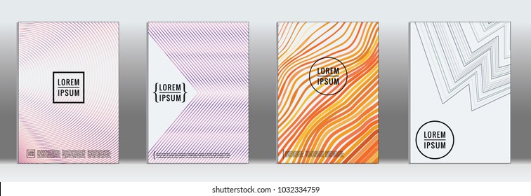 Future geometric layout.  Vector trendy line pattern for poster design.  Set of templates for business brochures.  2d prints for banner background.  Graphic design for annual album backdrop.