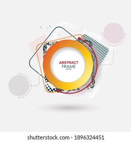 Future geometric simple  shapes composition.  Vector trendy design in hipster colors. 