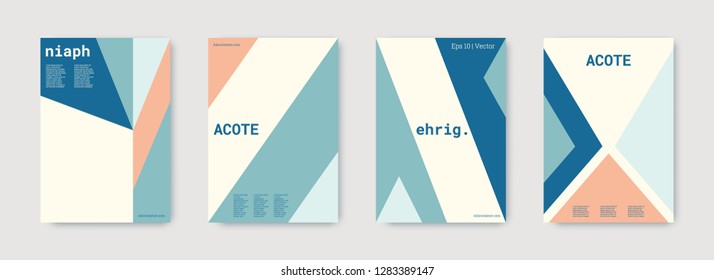 Future geometric template. Blue, pink, indigo, white, bright colorful set graphic design covers. Cool geometric shape compositions. Future geometric template. Trendy backgrounds. Futuristic pattern.