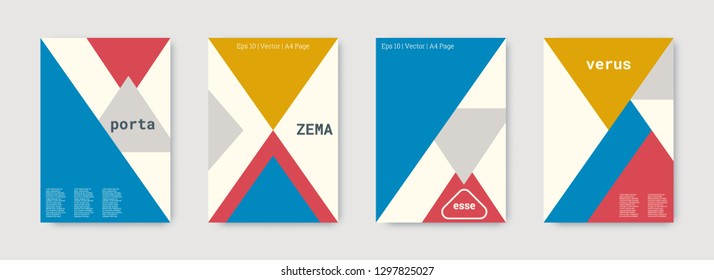 Future geometric template. Blue, pink, gold, white, bright colorful set graphic design covers. Cool geometric shape compositions.  Future geometric template. Trendy backgrounds. Futuristic pattern.