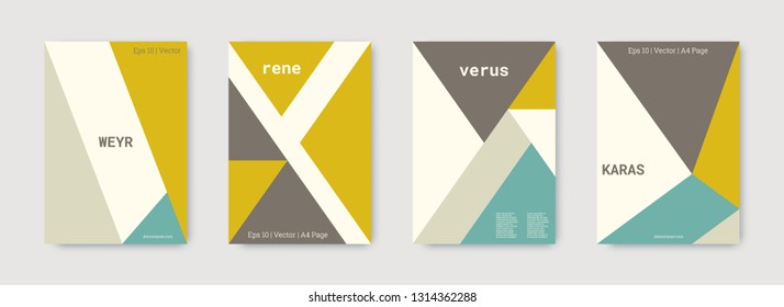 Future geometric template. Green, gold, white, bright colorful set graphic design covers. Cool geometric shape compositions. Future geometric template. Trendy backgrounds. Futuristic pattern.