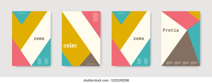 Future geometric template. Green, pink, gold, white, bright colorful set graphic design covers. Cool geometric shape compositions.  Future geometric template. Trendy backgrounds. Futuristic pattern.