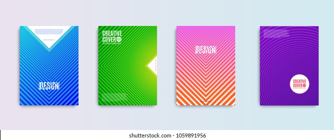 Future geometric template. Minimal covers design. Cool gradients.