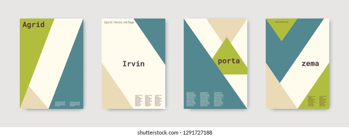 Future geometric template. Nude, green, gold, white, bright colorful set graphic design covers. Cool geometric shape compositions. Future geometric template. Trendy backgrounds. Futuristic pattern.