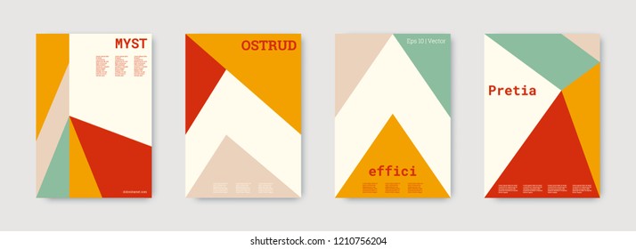 Future geometric template. Pastel, pink, gold, white, bright colorful set graphic design covers. Cool geometric shape compositions. Future geometric template. Trendy backgrounds. Futuristic pattern.