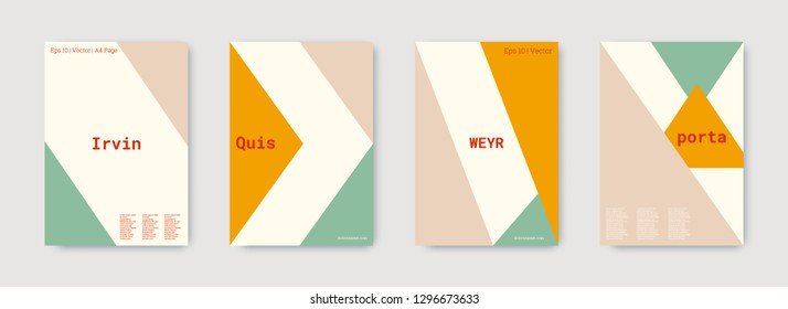 Future geometric template. Pastel, pink, gold, white, bright colorful set graphic design covers. Cool geometric shape compositions. Future geometric template. Trendy backgrounds. Futuristic pattern.