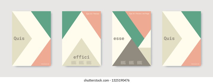 Future geometric template. Pastel, pink, green, white, bright colorful set graphic design covers. Cool geometric shape compositions. Future geometric template. Trendy backgrounds. Futuristic pattern.