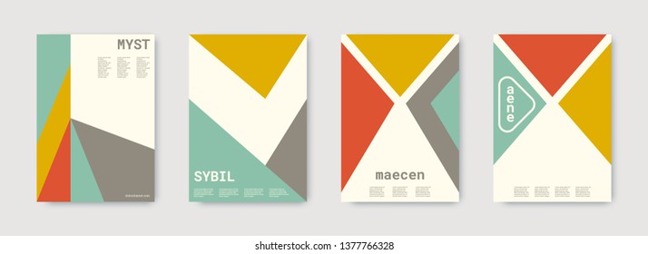 Future geometric template. Pink, gold, green, white, bright colorful set graphic design covers. Cool geometric shape compositions. Future geometric template. Trendy backgrounds. Futuristic pattern.