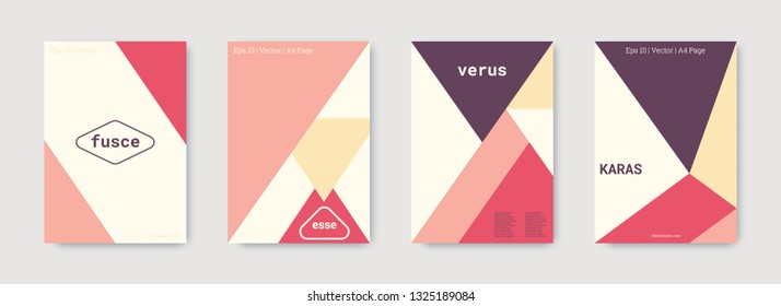 Future geometric template. Purple, pink, gold, white, bright colorful set graphic design covers. Cool geometric shape compositions.  Future geometric template. Trendy backgrounds. Futuristic pattern.