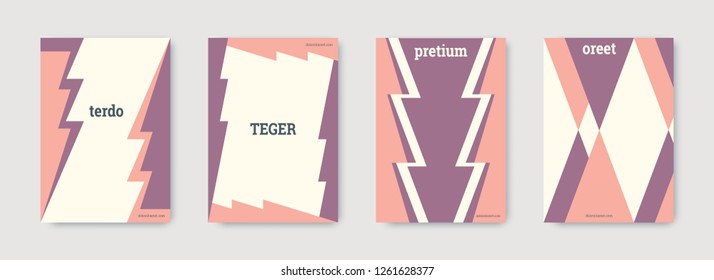 Future geometric template. Violet, pink, white, bright colorful set graphic design covers. Cool geometric shape compositions. Future geometric template. Trendy backgrounds. Futuristic pattern.