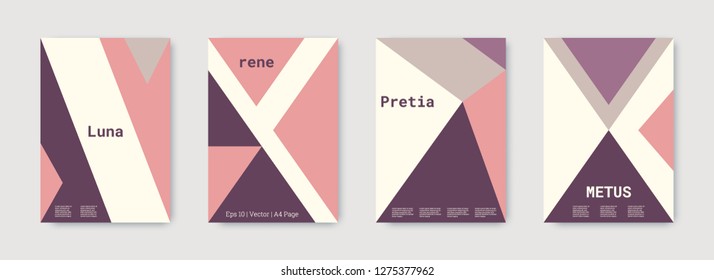 Future geometric template. Violet, pink, white, bright colorful set graphic design covers. Cool geometric shape compositions. Future geometric template. Trendy backgrounds. Futuristic pattern.