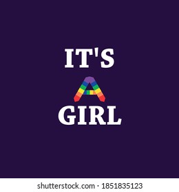 Future girl born baby Print for t-shirt, poster, dad mum gift and apparel design. Fashion slogan for clothes. Vector illustration
