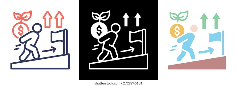 Future Growth Icon linecolorfull Vector Illustration