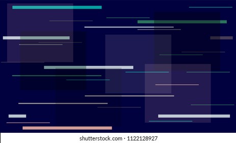 Future Hi Tech Cover Background Street Lights Night City Lines, Stripes. Internet Technology, High Speed Moving Horizontal Polygons. Space Vector Background Geometric Night City Stripes Texture.