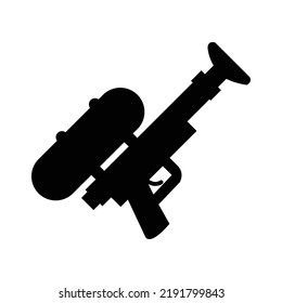 Future high technology gun icon | Black Vector illustration |