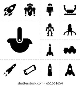 Future icon. set of 13 filled futureicons such as rocket, robot