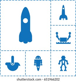 Future icon. set of 6 future filled icons such as robot
