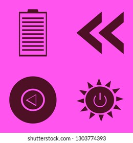 future icon set with medical report, left arrow and solar power vector illustration