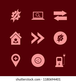 future icon. future vector icons set house seller, find concept, hospital location and right arrow