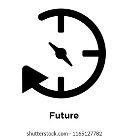 Future icon vector isolated on white background, Future transparent sign , black time symbols