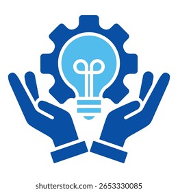 Iconos Del Futuro En Estilo Azul, Ilustración vectorial