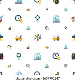 future icons pattern seamless. Included editable flat fintech innovation, Neural network, Asset, future of money, moon rover, Future technology icons. icons for web and mobile.