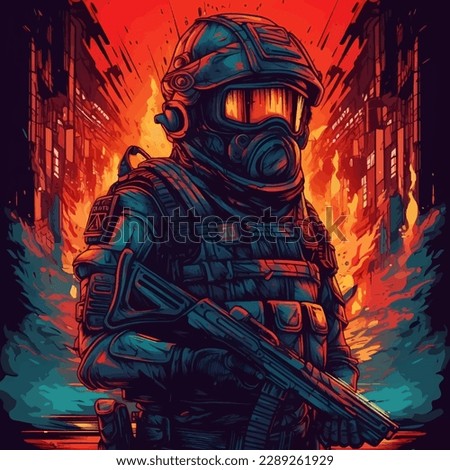 The Future of Infantry: Illustrations of High-Tech Combat Suits and Equipment