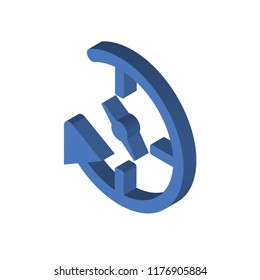 Future isometric left top view 3D icon