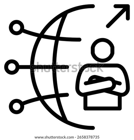 Future Leadership Models Icon Line Vector Illustration