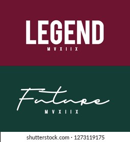 Future legend graphic