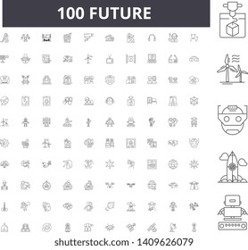 Future line icons, signs, vector set, outline illustration concept 
