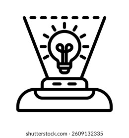 Future Line Vector Illustration On White Background.