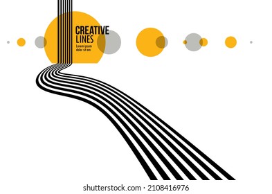 Future Lines 3d Perspective Vector Abstract Stock Vector (Royalty Free ...