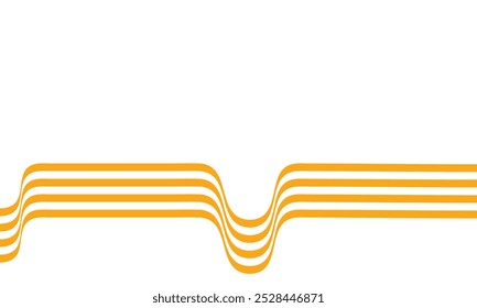 Future lines in 3D perspective vector abstract background, waves color linear composition, optical illusion op art. parallel curved lines background.