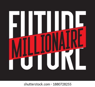 future millionaire typography design split text