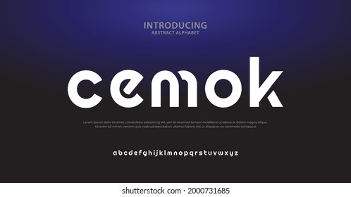 Future minimal alphabet font. Typography urban style fonts for sport, technology, digital, aplication, movie logo design
