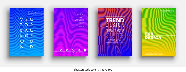 Future minimal covers design. Colorful halftone gradients. Background geometric patterns. Vector template brochures, flyers, presentations, leaflet, magazine a4 size