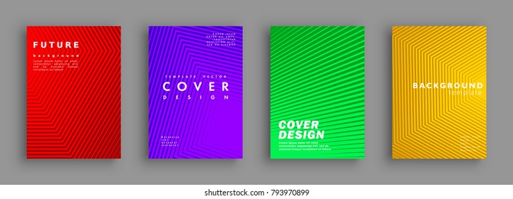 Future Minimal Covers Design Colorful Halftone Stock Vector (Royalty ...