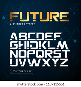 	
Future - modern abstract alphabet letters, sci-fi, technology theme. Isolated vector illustration.