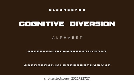 Futura fuente de alfabeto moderno. Tipografía Fuentes de estilo urbano para el deporte, tecnología, digital, diseño de logotipo de película