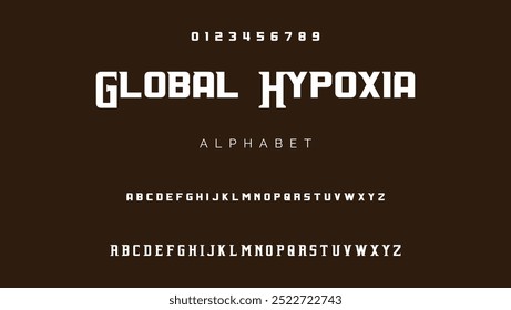 Fonte do alfabeto moderno futuro. Fontes de estilo urbano de tipografia para esporte, tecnologia, digital, design de logotipo de filme