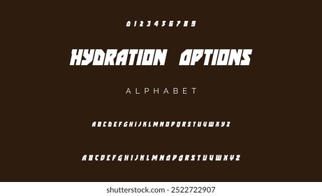 Fonte do alfabeto moderno futuro. Fontes de estilo urbano de tipografia para esporte, tecnologia, digital, design de logotipo de filme