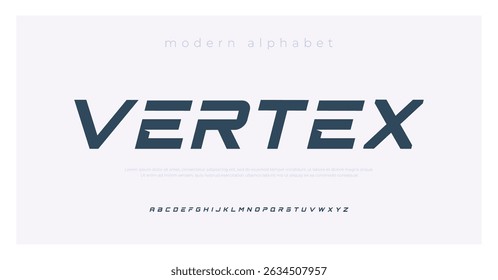 Future Modern Alphabet Font. Typography, Technology, Lettering, Elegant, Fashion, Designs, Serif fonts, Uppercase. Vector illustration