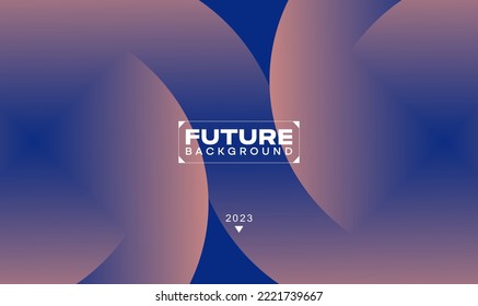 Future modern background with circles. Minimal geometric gradient shapes background. Vector, 2022-2023